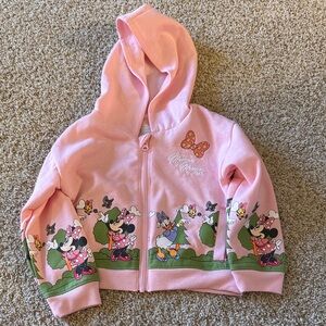 Disney Pink Minnie Mouse Hooded Zip-Up Sweatshirt for Kids